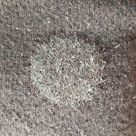 NWT APT.9 gray silver texture glitter knit sweater - Picture 5 of 9